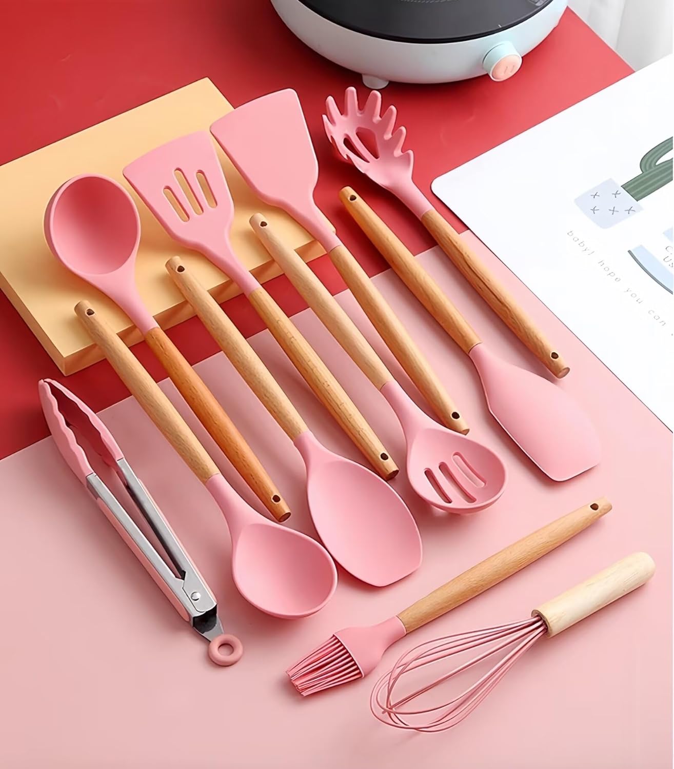 Premium Silicone Kitchen Utensils 12pcs Set - Heat Resistant, Non-Stick & Durable Cooking Tools