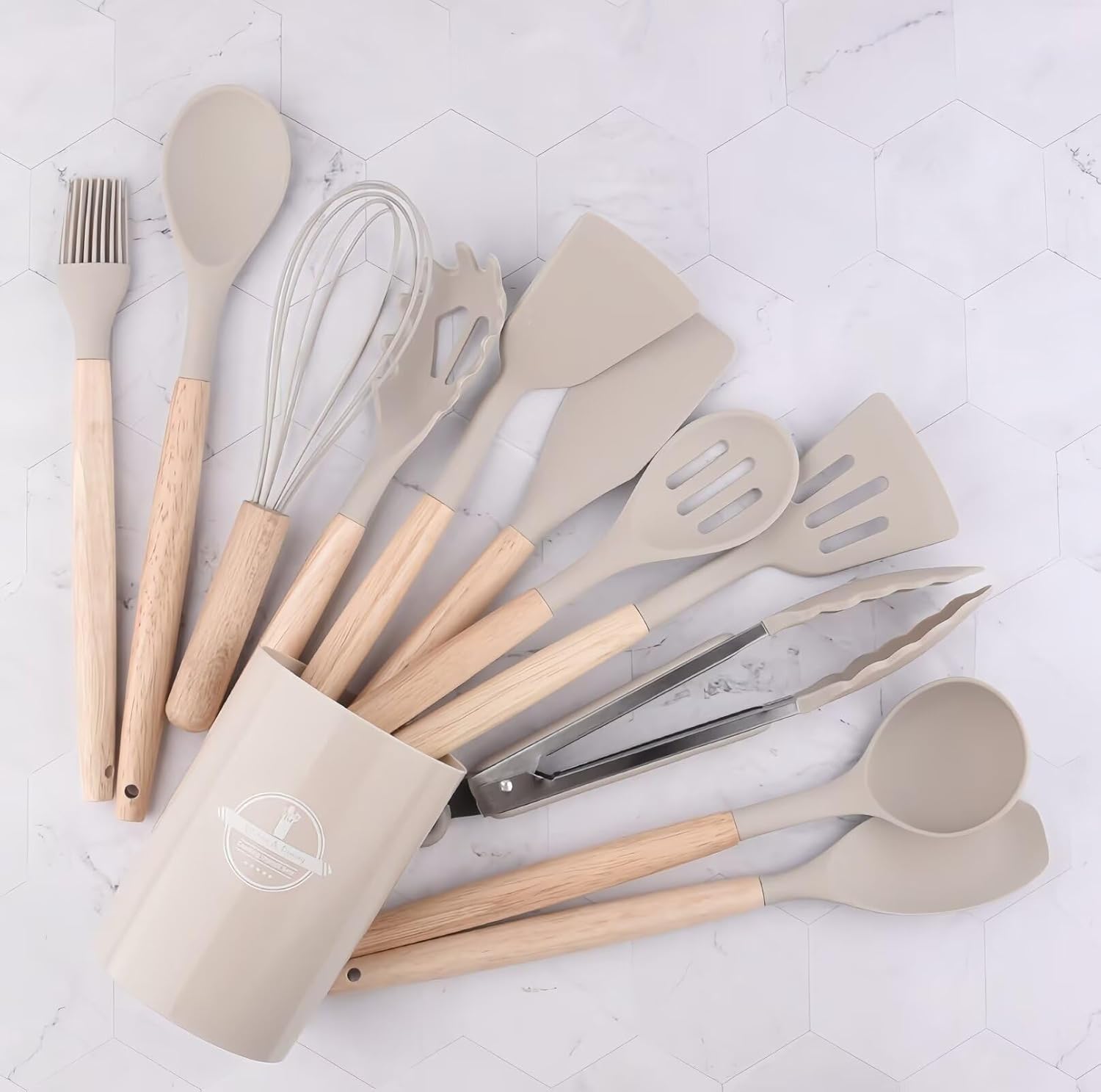 Premium Silicone Kitchen Utensils 12pcs Set - Heat Resistant, Non-Stick & Durable Cooking Tools