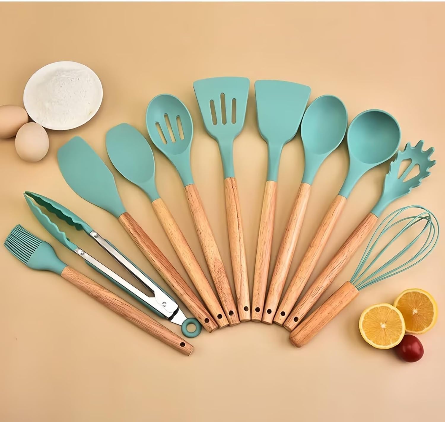 Premium Silicone Kitchen Utensils 12pcs Set - Heat Resistant, Non-Stick & Durable Cooking Tools