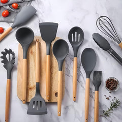 Premium Silicone Kitchen Utensils 12pcs Set - Heat Resistant, Non-Stick & Durable Cooking Tools